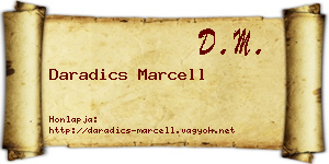 Daradics Marcell névjegykártya