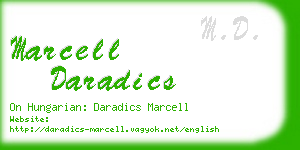 marcell daradics business card